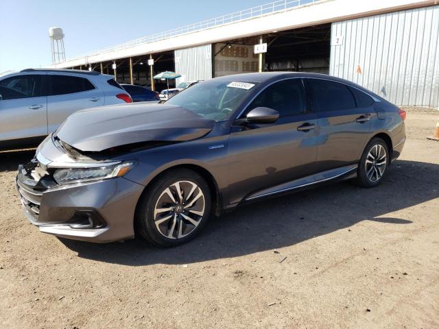 1HGCV3F43MA002580 - 2021 HONDA ACCORD HYBRID EX GRAY photo 1