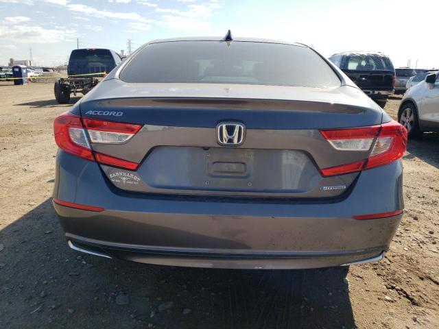 1HGCV3F43MA002580 - 2021 HONDA ACCORD HYBRID EX GRAY photo 6