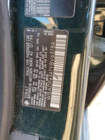 WBADP6347YBV63784 - 2000 BMW 528 IT AUTOMATIC GREEN photo 12