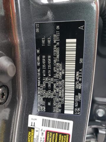 5TDGZRBH9NS245508 - 2022 TOYOTA HIGHLANDER XLE 灰色 照片 13