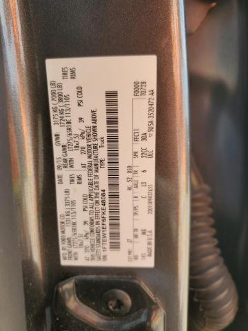 1FTEW1EF6FKE48084 - 2015 FORD F150 SUPERCREW GRAY photo 12