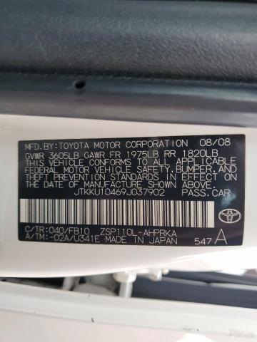 JTKKU10469J037902 - 2009 TOYOTA SCION XD WHITE photo 12