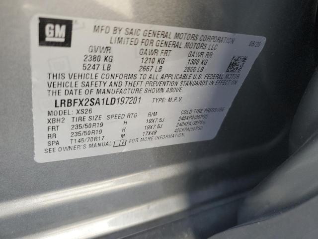 LRBFX2SA1LD197201 - 2020 BUICK ENVISION ESSENCE Արծաթագույն լուսանկար 13