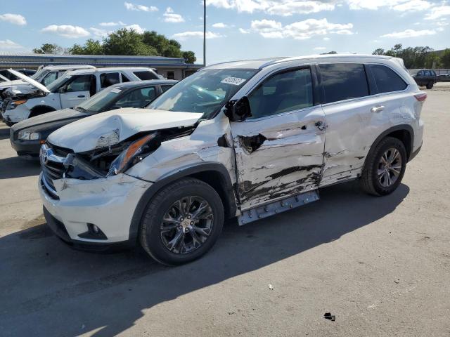 5TDKKRFH1FS100263 - 2015 TOYOTA HIGHLANDER XLE WHITE photo 1
