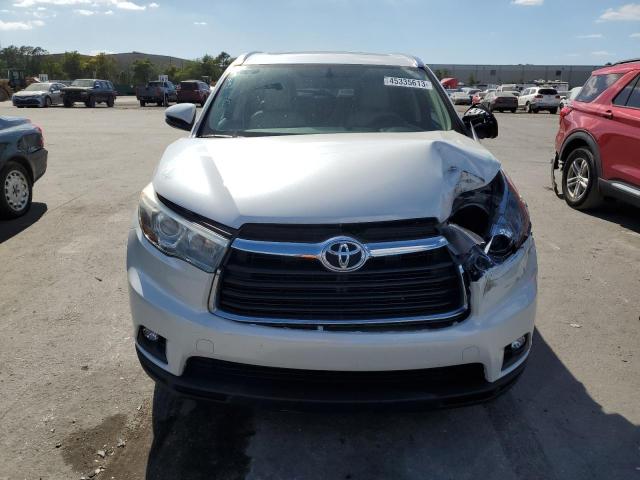 5TDKKRFH1FS100263 - 2015 TOYOTA HIGHLANDER XLE WHITE photo 5