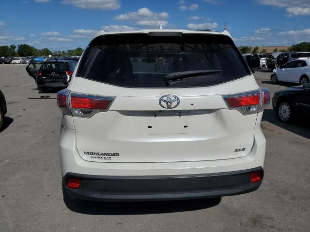 5TDKKRFH1FS100263 - 2015 TOYOTA HIGHLANDER XLE WHITE photo 6