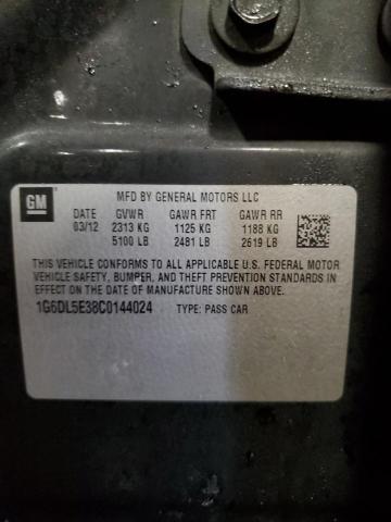 1G6DL5E38C0144024 - 2012 CADILLAC CTS PERFORMANCE COLLECTION Черный фото 12