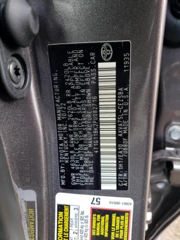 4T1G11BK2PU082716 - 2023 TOYOTA CAMRY SE NIGHT SHADE GRAY photo 12