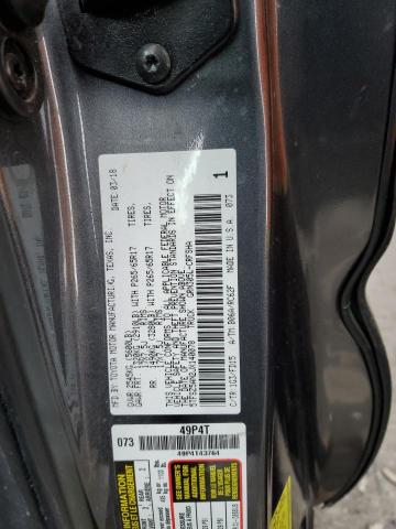 5TFSZ5AN2JX140078 - 2018 TOYOTA TACOMA ACCESS CAB გრაფიტი ფოტო 12