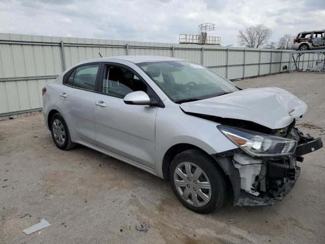 3KPA24AD5NE504226 - 2022 KIA RIO LX GRAY photo 4