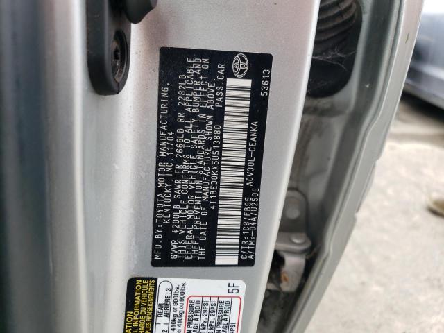 4T1BE30KX5U513880 - 2005 TOYOTA CAMRY LE GRAY photo 12