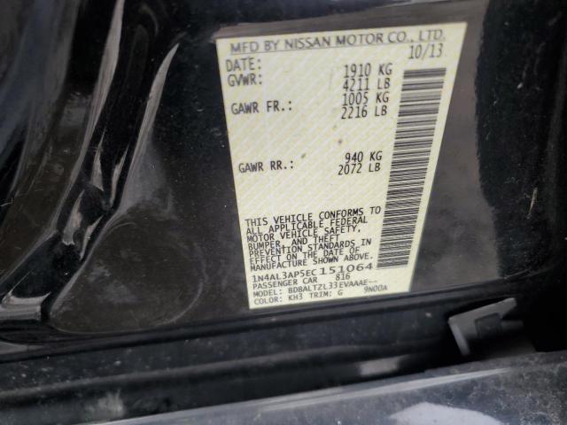 1N4AL3AP5EC151064 - 2014 NISSAN ALTIMA 2.5 BLACK photo 12