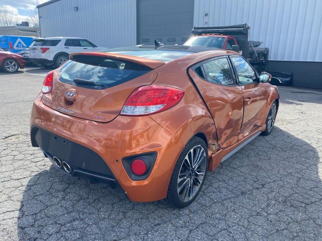 KMHTC6AEXGU303920 - 2016 HYUNDAI VELOSTER TURBO ORANGE photo 4