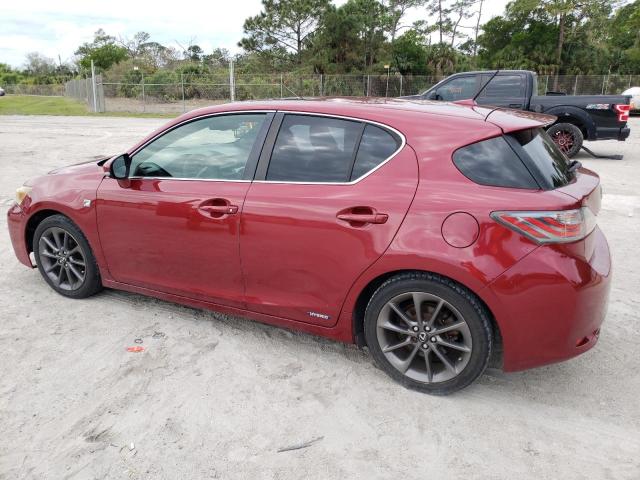 JTHKD5BH2C2096993 - 2012 LEXUS CT 200 RED photo 2