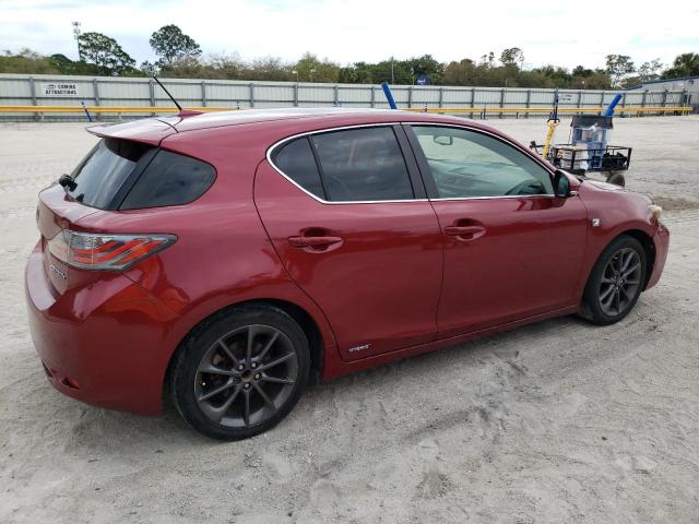 JTHKD5BH2C2096993 - 2012 LEXUS CT 200 RED photo 3