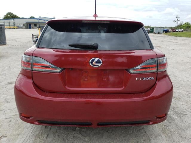 JTHKD5BH2C2096993 - 2012 LEXUS CT 200 RED photo 6