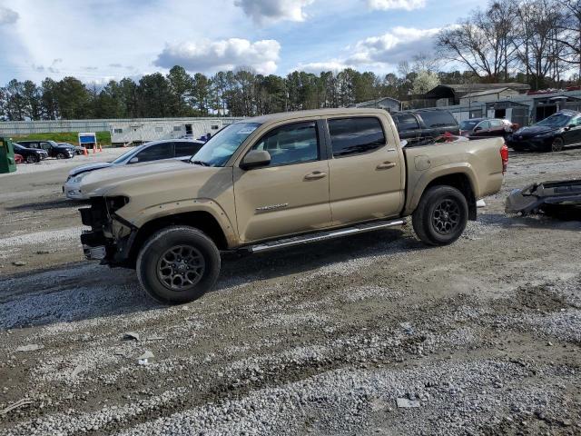 3TMAZ5CN1JM056073 - 2018 TOYOTA TACOMA DOUBLE CAB BEIGE photo 1