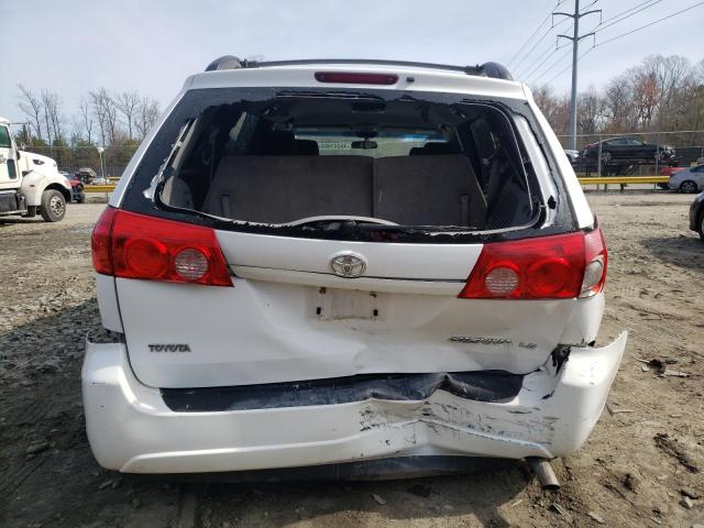 5TDZK23C09S279821 - 2009 TOYOTA SIENNA CE WHITE photo 6