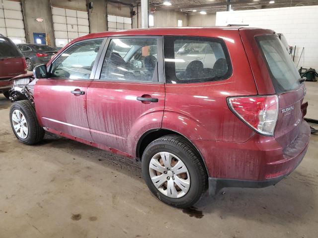 JF2SH61689H768722 - 2009 SUBARU FORESTER 2.5X BURGUNDY photo 2