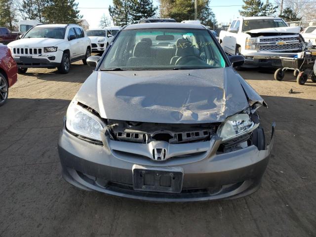 1HGES16565L019605 - 2005 HONDA CIVIC LX GRAY photo 5