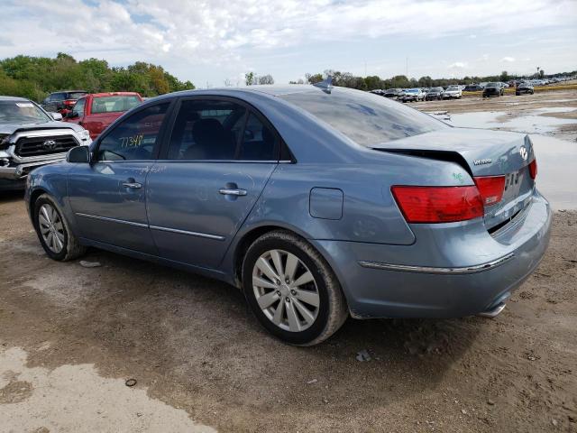 5NPEU46F39H429338 - 2009 HYUNDAI SONATA SE BLUE photo 2