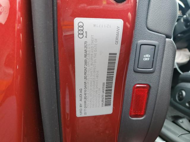 WAUBNCF51JA005988 - 2018 AUDI A5 PREMIUM PLUS RED photo 14