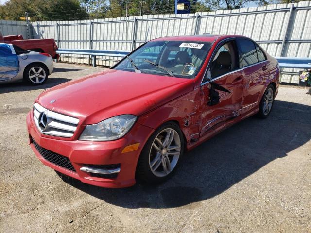 WDDGF4HB5CA636475 - 2012 MERCEDES-BENZ C 250 RED photo 1