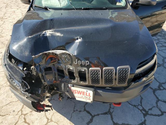 1C4PJMBX6MD110109 - 2021 JEEP CHEROKEE TRAILHAWK BLACK photo 12