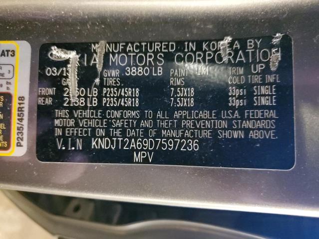 KNDJT2A69D7597236 - 2013 KIA SOUL + SILVER photo 12