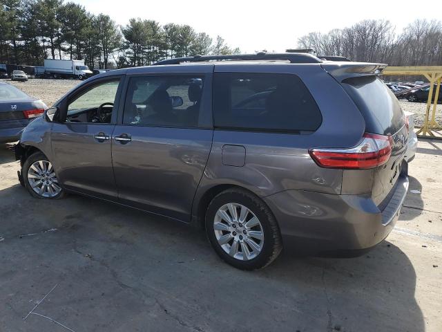 5TDDK3DC7FS128162 - 2015 TOYOTA SIENNA XLE GRAY photo 2