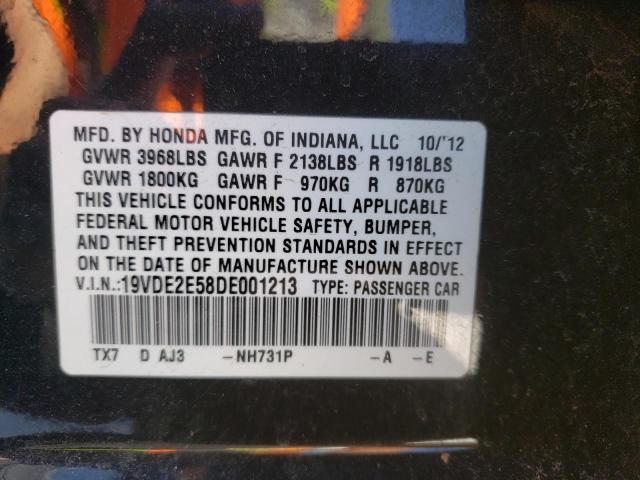 19VDE2E58DE001213 - 2013 ACURA ILX 24 PREMIUM BLACK photo 13