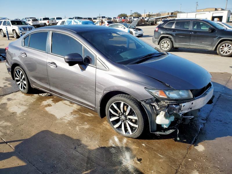 19XFB2F98FE081254 - 2015 HONDA CIVIC EXL ნაცრისფერი ფოტო 4