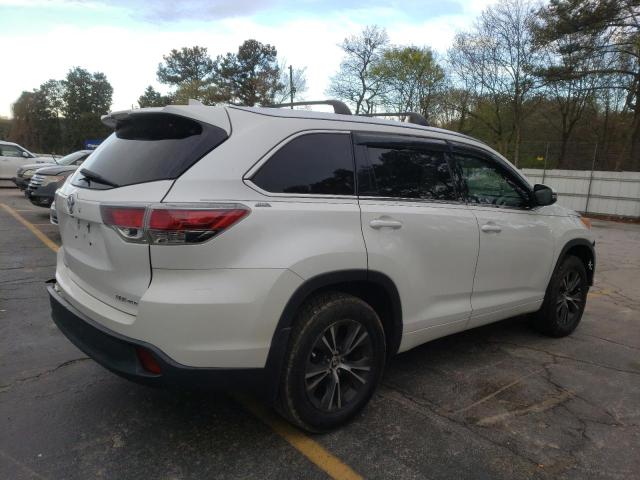 5TDJKRFH6GS239169 - 2016 TOYOTA HIGHLANDER XLE WHITE photo 3