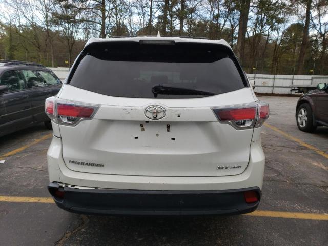 5TDJKRFH6GS239169 - 2016 TOYOTA HIGHLANDER XLE WHITE photo 6