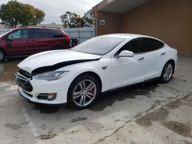 5YJSA1CG8DFP27639 - 2013 TESLA MODEL S Սպիտակ լուսանկար 1