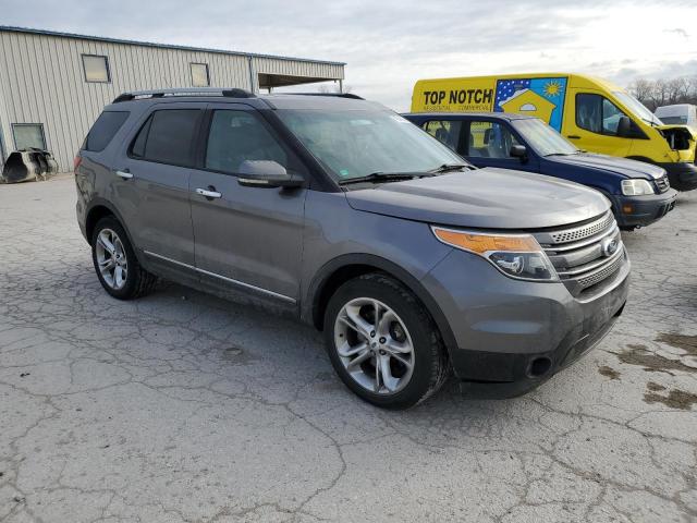 1FM5K8F8XDGB26936 - 2013 FORD EXPLORER LIMITED GRAY photo 4