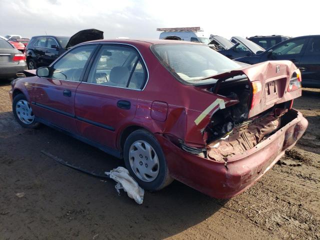 1HGEJ6674XL032454 - 1999 HONDA CIVIC LX RED photo 2