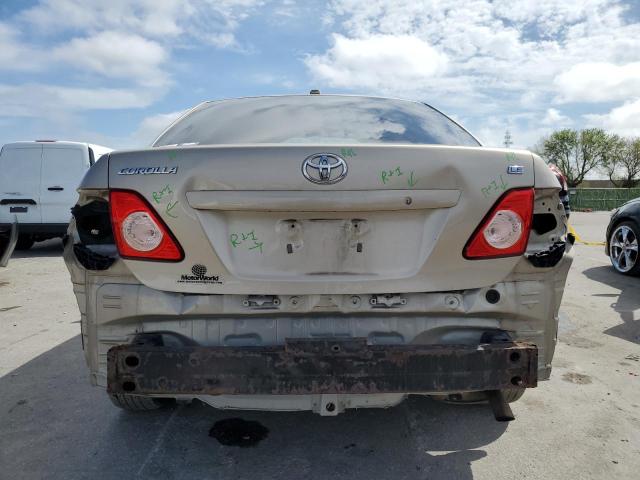 2T1BU4EE2AC332599 - 2010 TOYOTA COROLLA BASE TAN photo 6