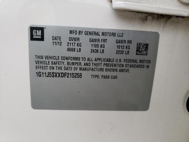 1G11J5SXXDF215258 - 2013 CHEVROLET MALIBU LTZ ბეჟი ფოტო 12