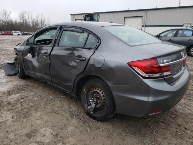 2HGFB2F55DH590556 - 2013 HONDA CIVIC LX GRAY photo 2