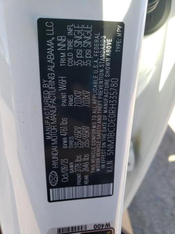 5NMJBCDE0RH335780 - 2024 HYUNDAI TUCSON SEL WHITE photo 13