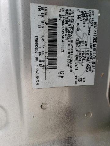 1FMRU15W74LA35553 - 2004 FORD EXPEDITION XLT SILVER photo 12