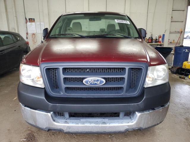 1FTRF12265NA53368 - 2005 FORD F150 BURGUNDY photo 5