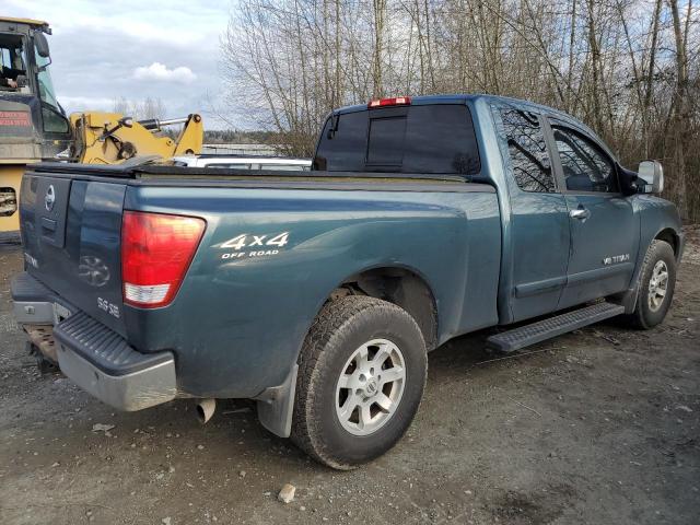 1N6AA06B15N533184 - 2005 NISSAN TITAN XE BLUE photo 3