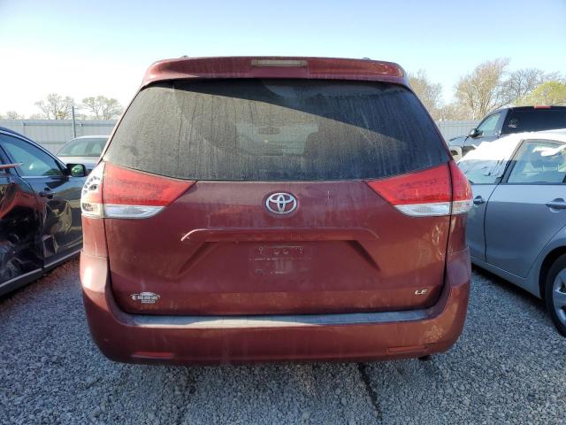 5TDKK3DC9BS087342 - 2011 TOYOTA SIENNA LE MAROON photo 6