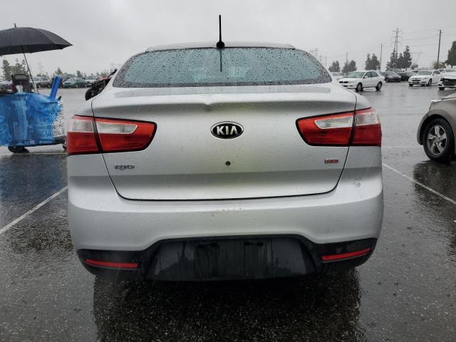KNADM4A30D6176827 - 2013 KIA RIO LX SILVER photo 6