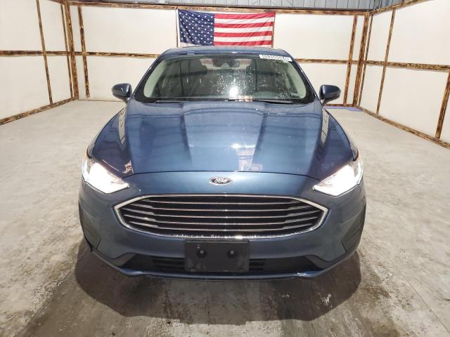 3FA6P0LU9KR191690 - 2019 FORD FUSION SE BLUE photo 5