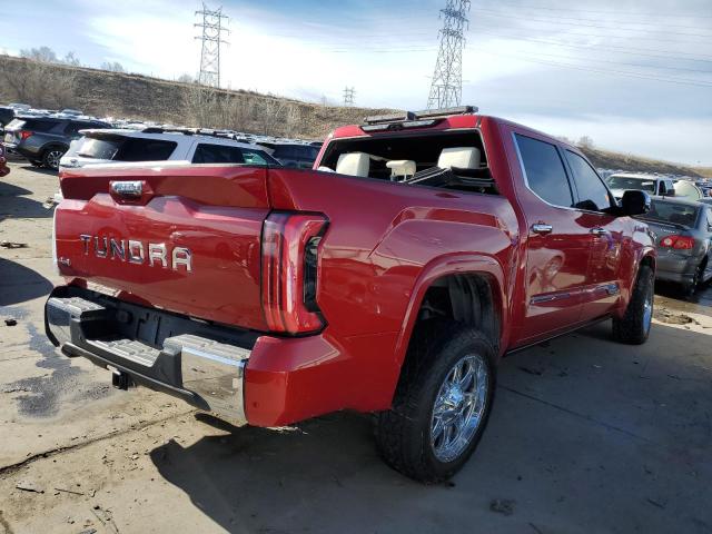 5TFMA5DB1NX013491 - 2022 TOYOTA TUNDRA CREWMAX PLATINUM Rot Foto 3