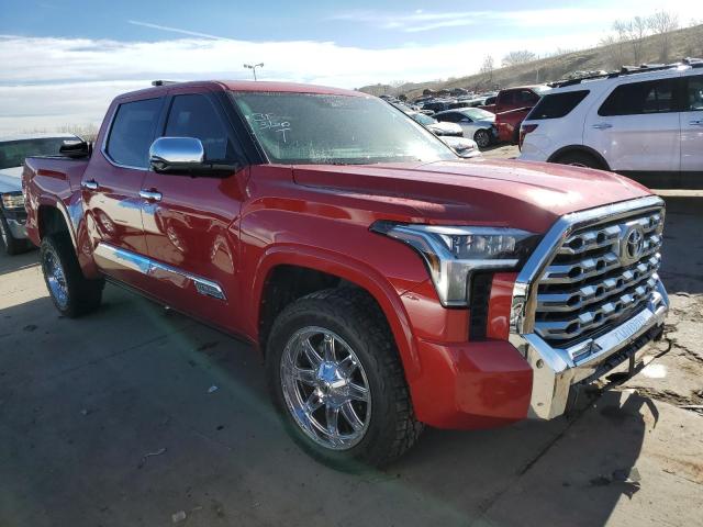 5TFMA5DB1NX013491 - 2022 TOYOTA TUNDRA CREWMAX PLATINUM RED photo 4