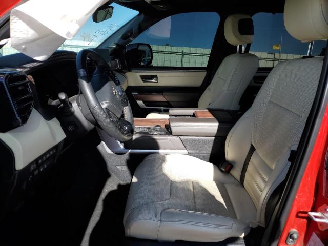 5TFMA5DB1NX013491 - 2022 TOYOTA TUNDRA CREWMAX PLATINUM Rot Foto 7